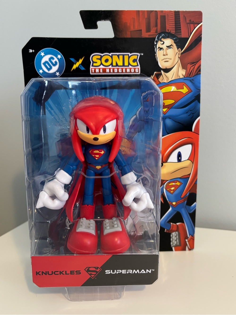 DC Sonic the Hedgehog Knuckles Superman Action Figure - Red & Blue